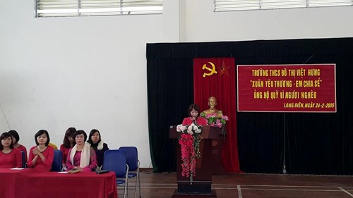 Trường THCS Đô Thị Việt Hưng tổ chức hoạt động xuân yêu thương.